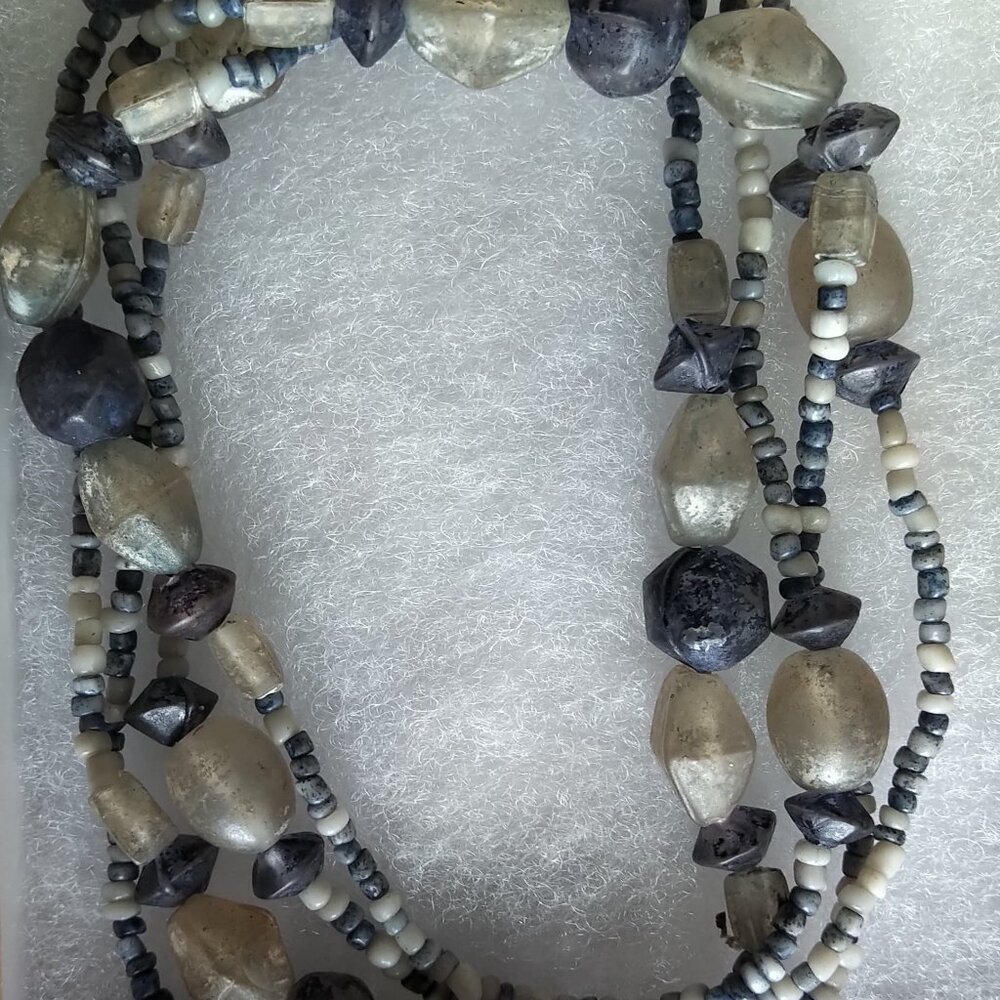 Seaglass and natural stone long strand - Simonsez67 show + bonus bracelets